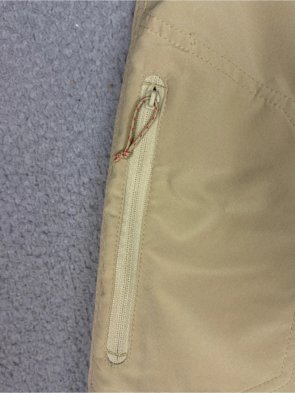 Simms Fishing Shorts Men's 36 Light Khaki Technical Athletic Zip Pocket